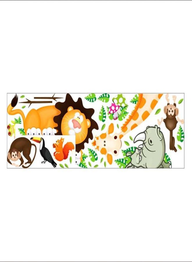 QiaoKai - Animal Pattern Wall Sticker Orange/Black/Brown 90x30cm - Image 1