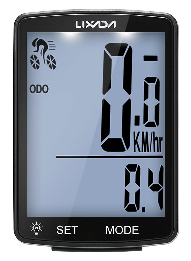 LIXADA Wireless Mountain Bike Odometer With LCD Screen 13 x 4.4 x 8cm  - Image 1