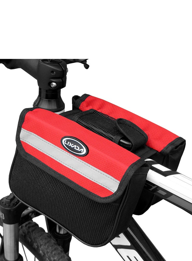 LIXADA Mountain Bike Front Frame Double Pannier Top Tube Bag 22 x 2.5 x 17cm  - Image 1