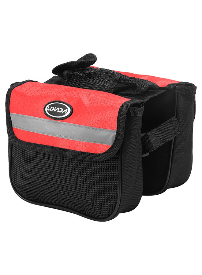 LIXADA Mountain Bike Front Frame Double Pannier Top Tube Bag 22 x 2.5 x 17cm  - Image 2