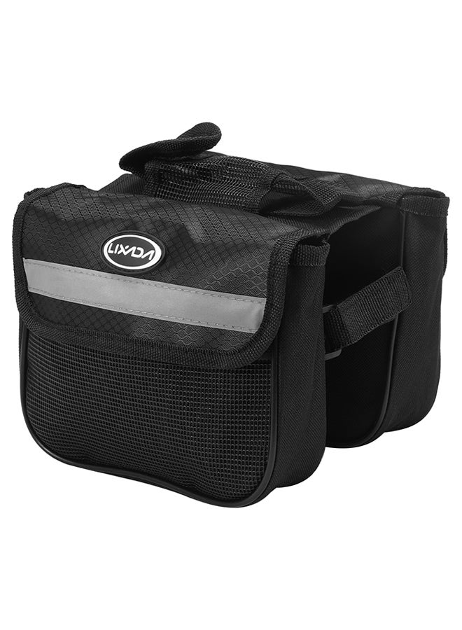 LIXADA Mountain Bike Front Frame Double Pannier Top Tube Bag 22 x 2.5 x 17cm - Image 2