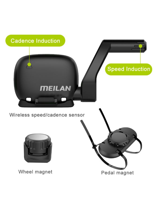 Meilan - C3 Mountain Bike Speed And Cadence Sensor 14.5 x 5 x 10.4cm - Image 1