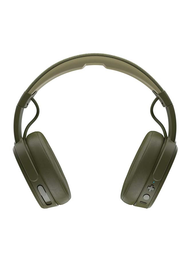 Skullcandy - Crusher Bluetooth Wireless Over-Ear Headphone With Microphone Moss/Olive/Yellow - Image 1