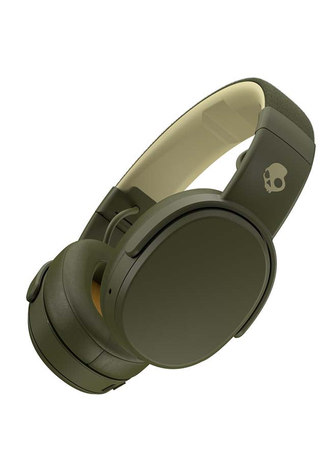 Skullcandy - Crusher Bluetooth Wireless Over-Ear Headphone With Microphone Moss/Olive/Yellow - Image 1