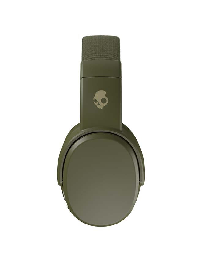 Skullcandy - Crusher Bluetooth Wireless Over-Ear Headphone With Microphone Moss/Olive/Yellow - Image 1