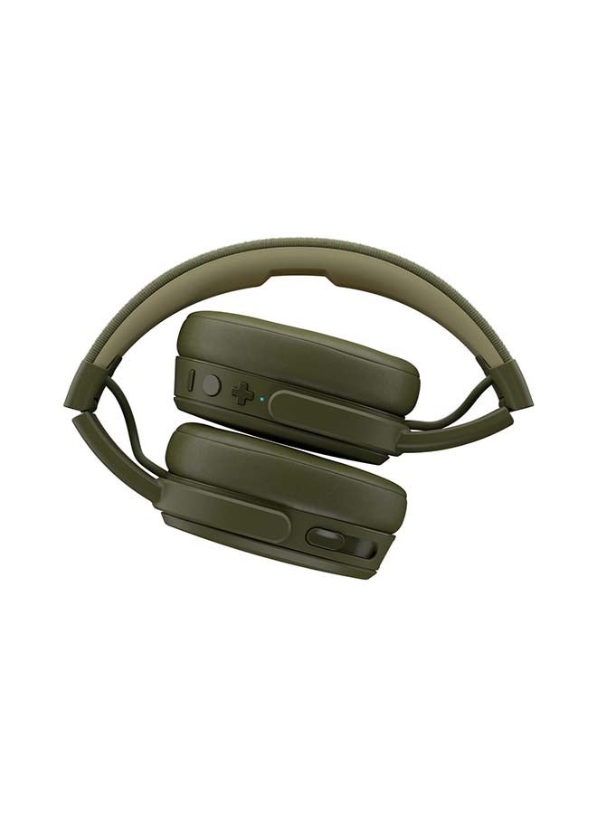 Skullcandy - Crusher Bluetooth Wireless Over-Ear Headphone With Microphone Moss/Olive/Yellow - Image 1