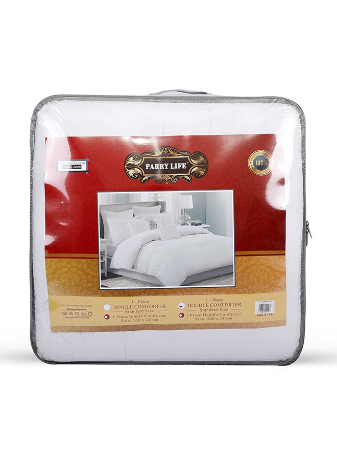 High Quality All-Season Duvet Comforter Polyester White 160x220cm  - Image 2