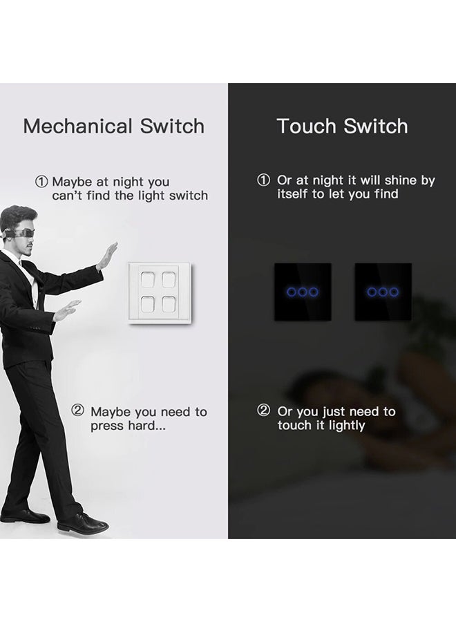 تكنيكال كنترول Smart Home 1 Gang Wifi Modular Touch Switch WHITE  - Image 4