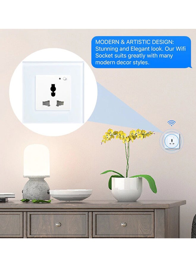 تكنيكال كنترول Smart Home Wifi Socket  Control by Mobile WHITE 86x86cm  - Image 4