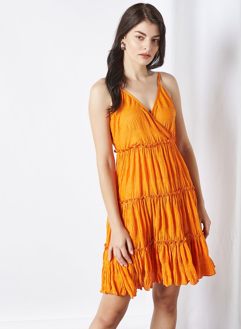 Jessie Sleeveless Dress Russet Orange