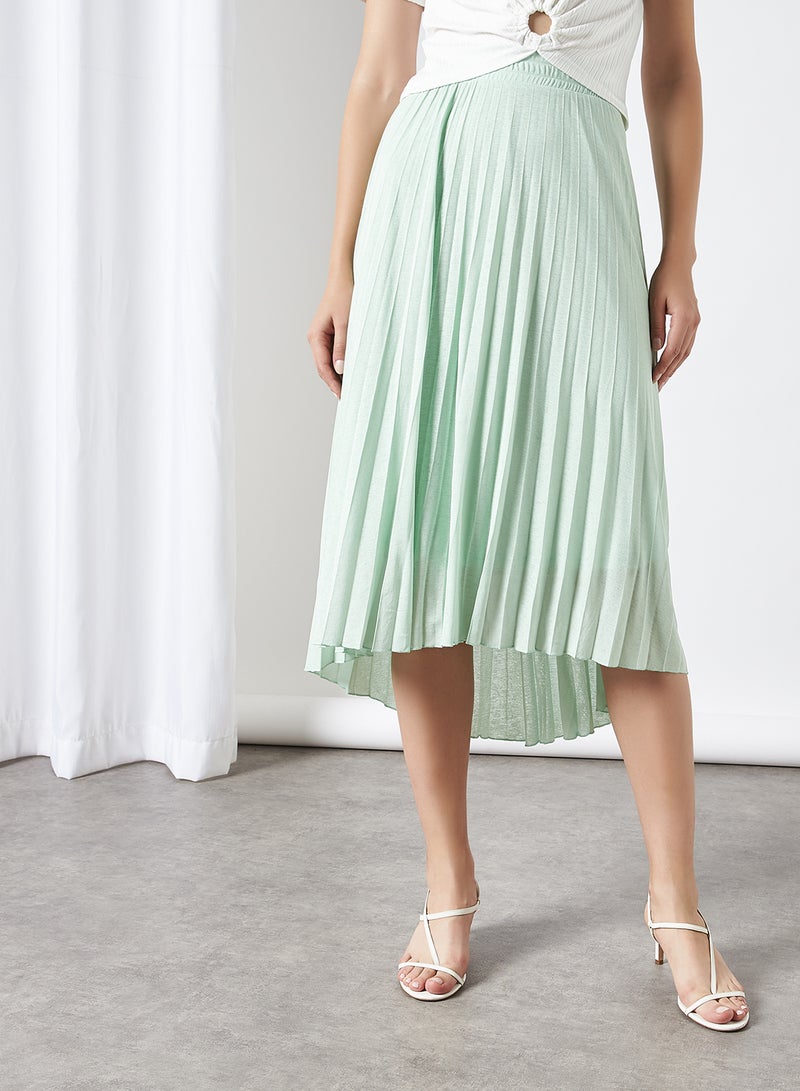ONLY - Paradise Pleated Skirt Mint Green - Image 1