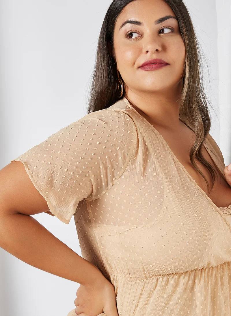 VERO MODA Galika SS Blouse Cuban Sand