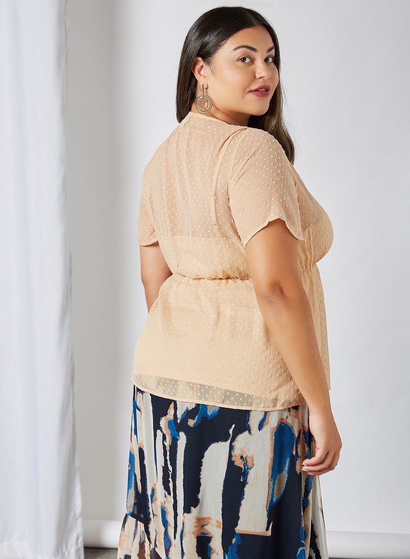 VERO MODA - Galika SS Blouse Cuban Sand - Image 1