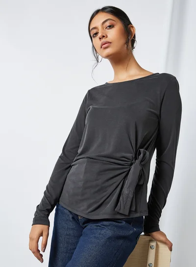 ONLY Free Life Bow Tie Top Black