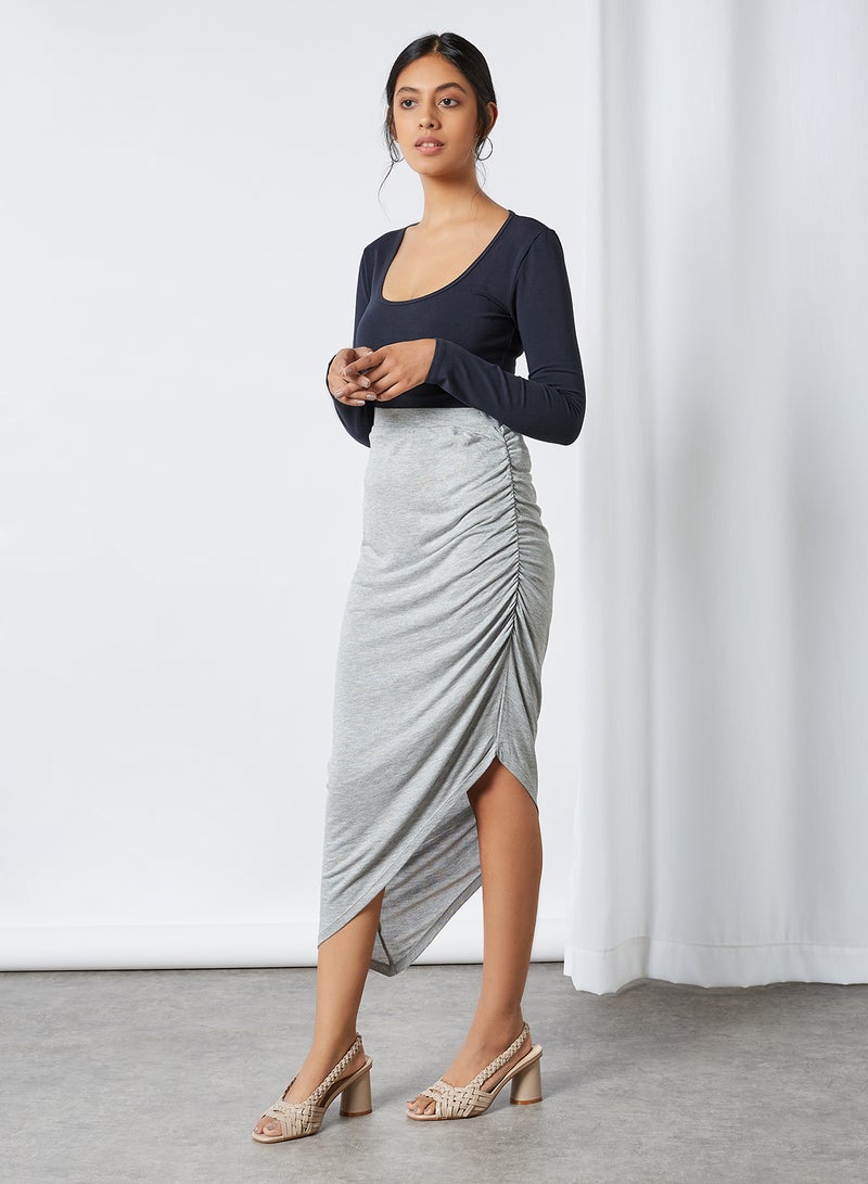 ONLY - Rikka Skirt Light Grey Melange - Image 1