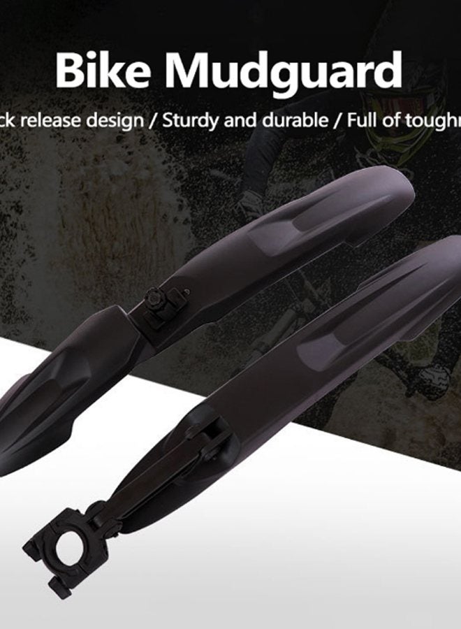 Generic - Bicycle Rear Front Mudguard Set 64x9.8x12.8cm - Image 1