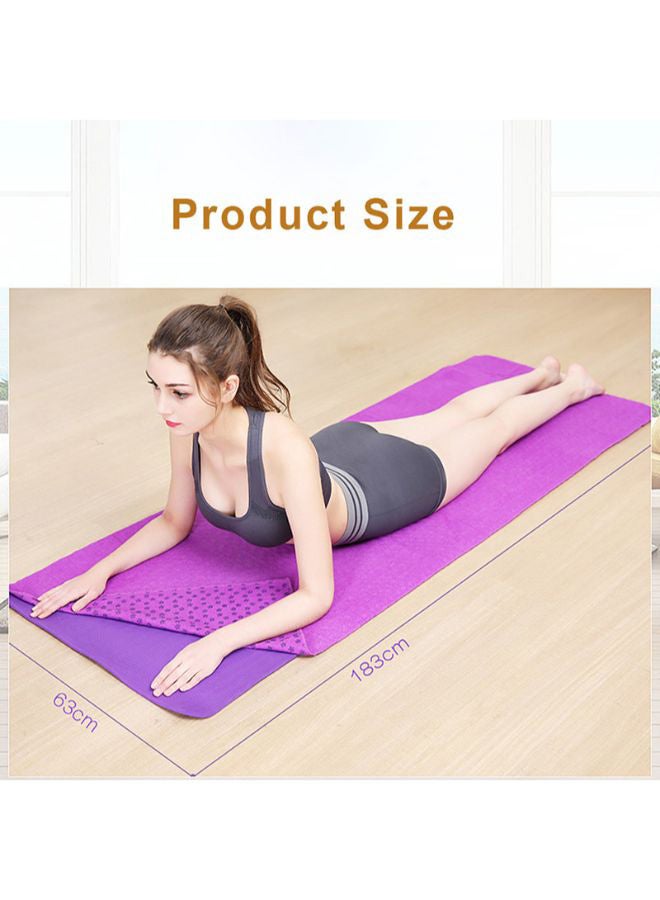 Generic Plum Blossom Printed Non-Slip Yoga Towel 183x63cm - Image 3