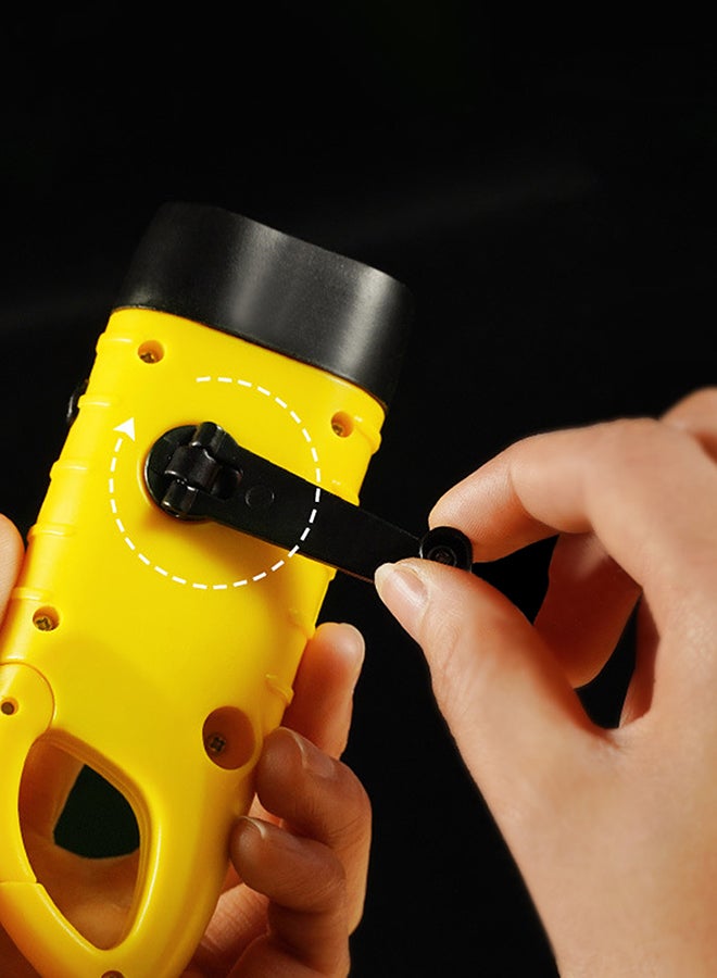 Generic Hand Crank Solar Powered Rechargeable Flashlight 13.0x5.5x3.7cm - Image 2