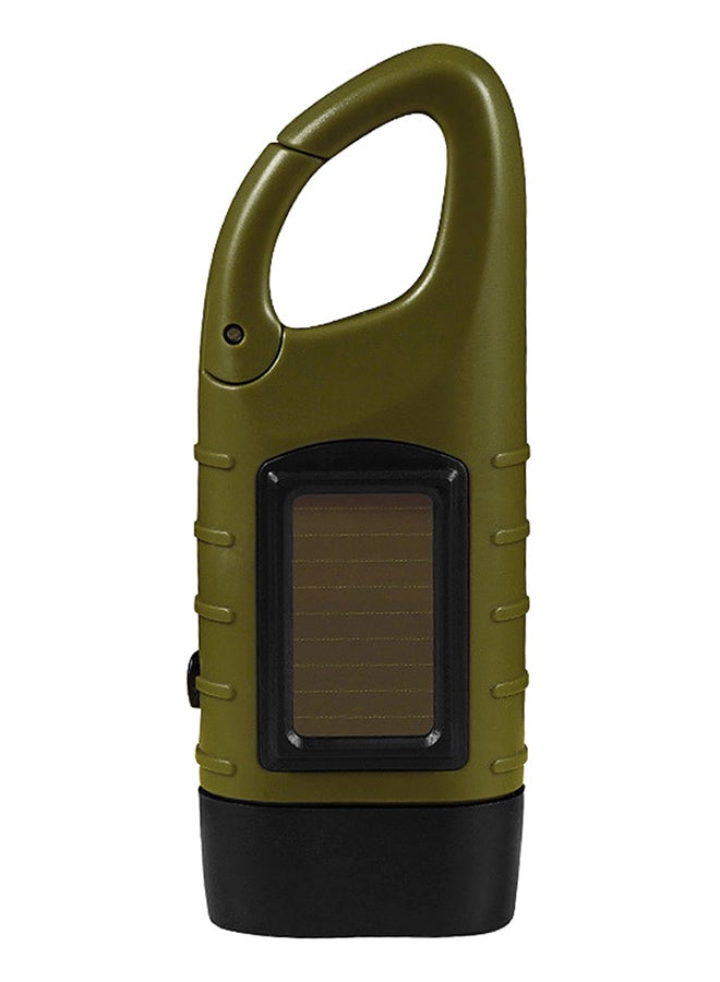 Generic Hand Crank Solar Powered Rechargeable Flashlight 13.0x5.5x3.7cm - Image 1