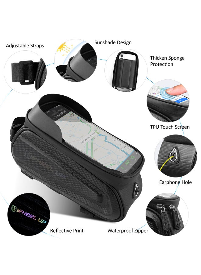 Generic Bike Frame Bag Front Tube With Touchscreen Phone Case 28x1x26cm  - Image 2