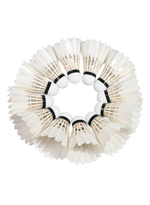 12-Piece Feather Shuttlecocks Set 40x8x8cm