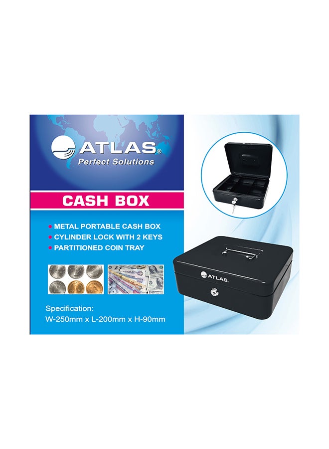 ATLAS Metal Portable Cash box Black - Image 2