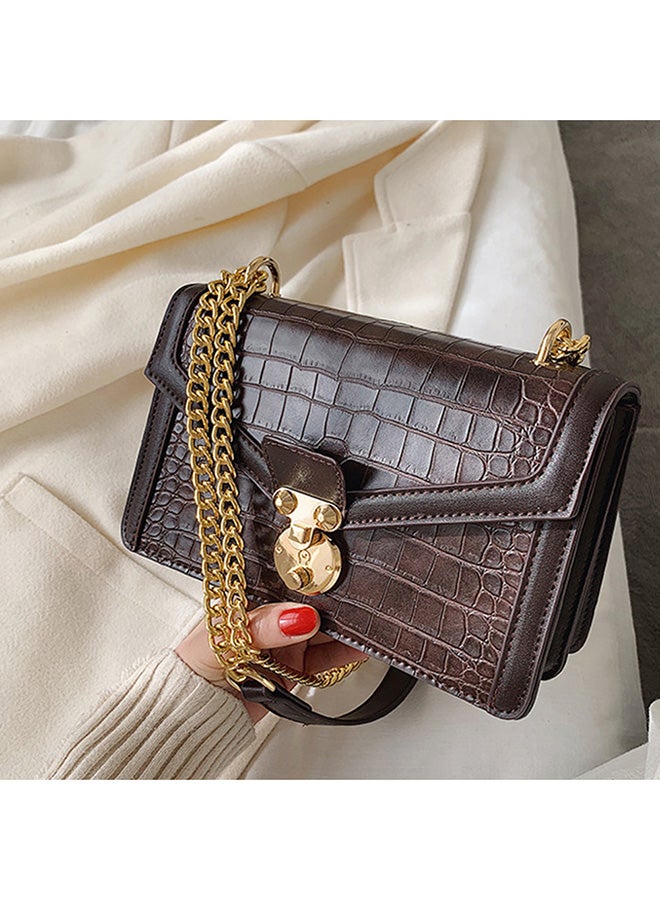 Crossbody Bag With Chain Brown  - Image 2
