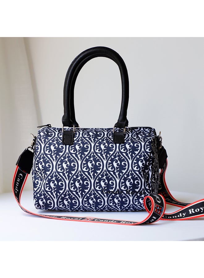 CANDY ROYAL - Double Shoulder Bag Navy Blue/White - Image 1