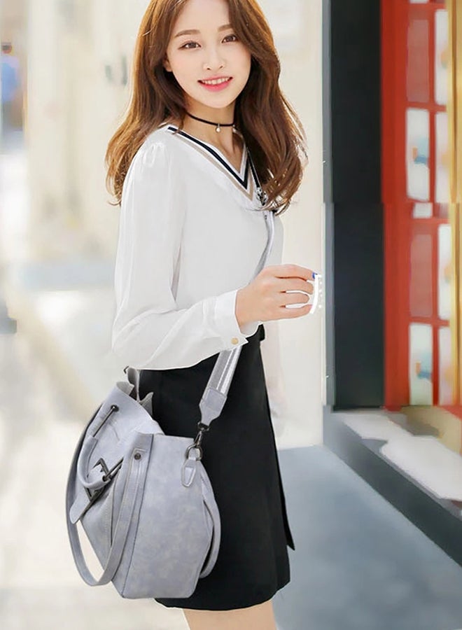 Three-Piece Retro Handbag Grey