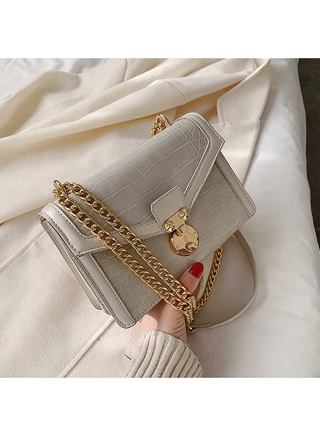 Crossbody  Bag With Chain Cream  - Image 2