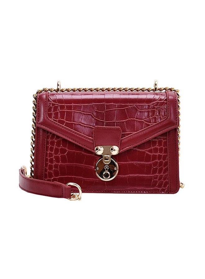 Crossbody Bag With Chain Red  - Image 1