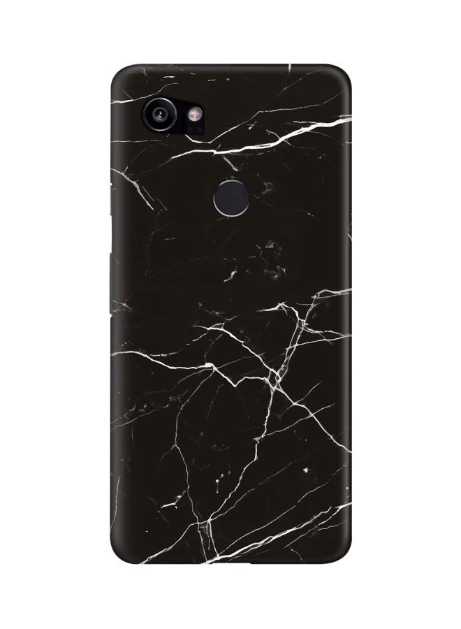 Snap Basic Series Marble Printed Case Cover For Google Pixel 2 XL Black/White