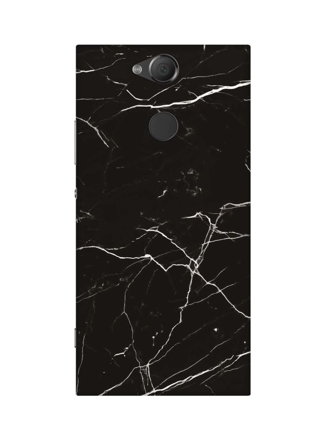 Stylizedd Marble Printed  Protective Case Cover For Sony Xperia XA2 Black/Grey - Image 1