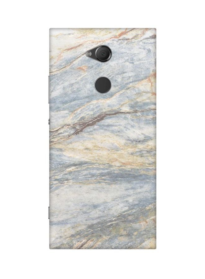 Stylizedd Snap Basic Series Marble Printed Case For Sony Xperia XA2 Ultra Grey Classic/Yellow - Image 1