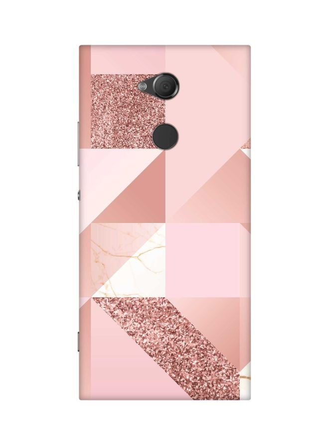Stylizedd Snap Basic Series Marble Printed Case Cover For Sony Xperia XA2 Ultra Pink Geometric - Image 1