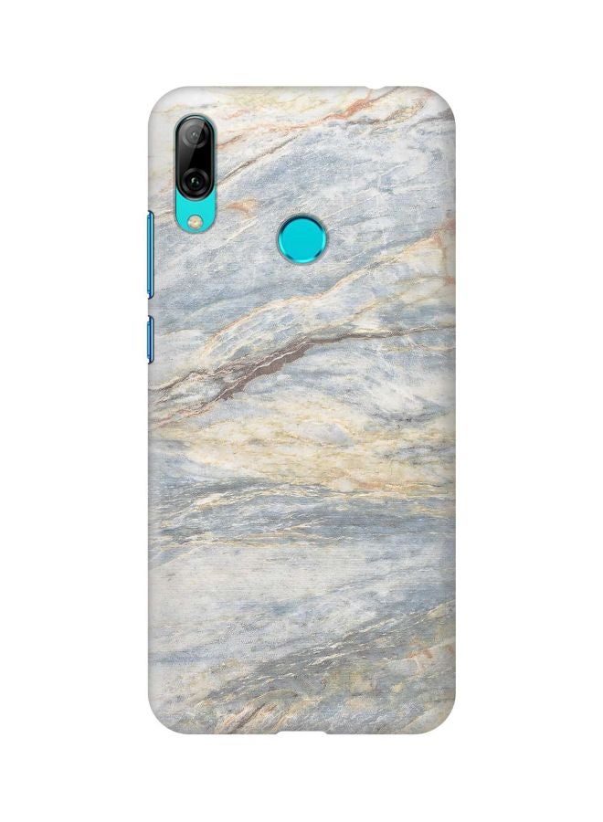 Stylizedd Marble Printed Protective Case Cover For Huawei Y7 Prime (2019) Grey/Gold - Image 1