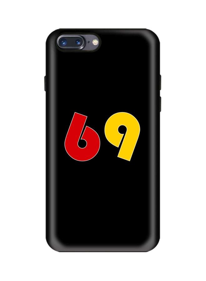 Stylizedd Number 69 Printed Case Cover For Apple iPhone 7 Plus Black/Red/Yellow - Image 1