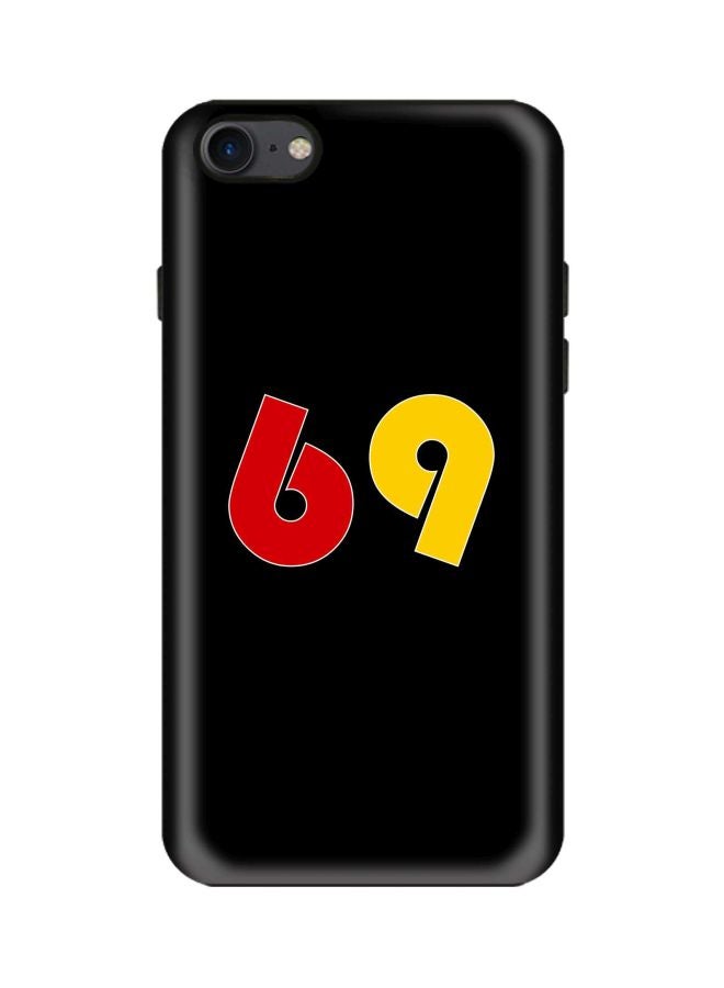 Stylizedd Number 69 Printed Case Cover For Apple iPhone 8 Black/Red/Yellow - Image 1
