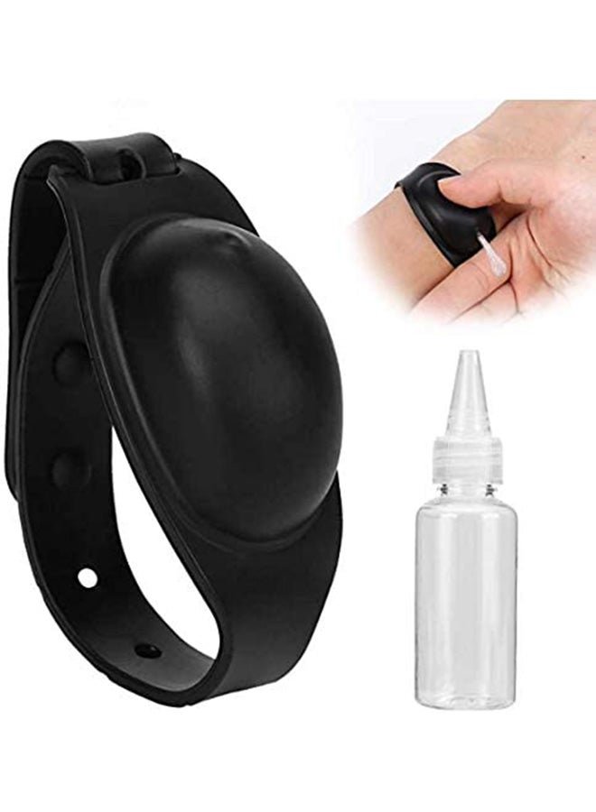 Generic Pack of 4 Silicone Refillable Wristband Hand Sanitizer Dispenser Bracelet With 4 Empty Bottle 10ml  - Image 2