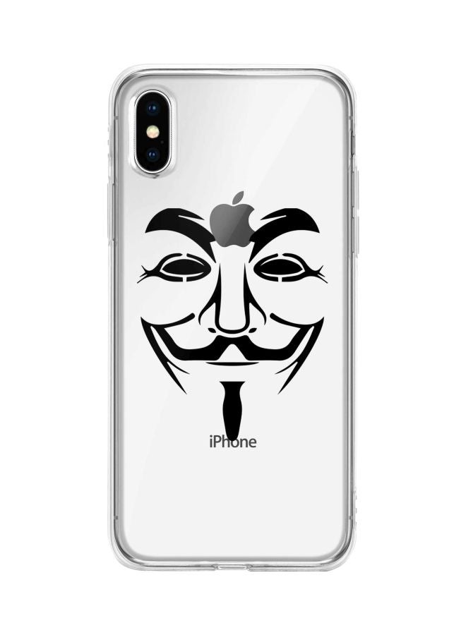 ستايلايزد غطاء حماية من سلسلة كلاسيك كلير بتصميم قناع فانديتا لهاتف أبل آيفون XS/X شفاف/ أسود - Image 1