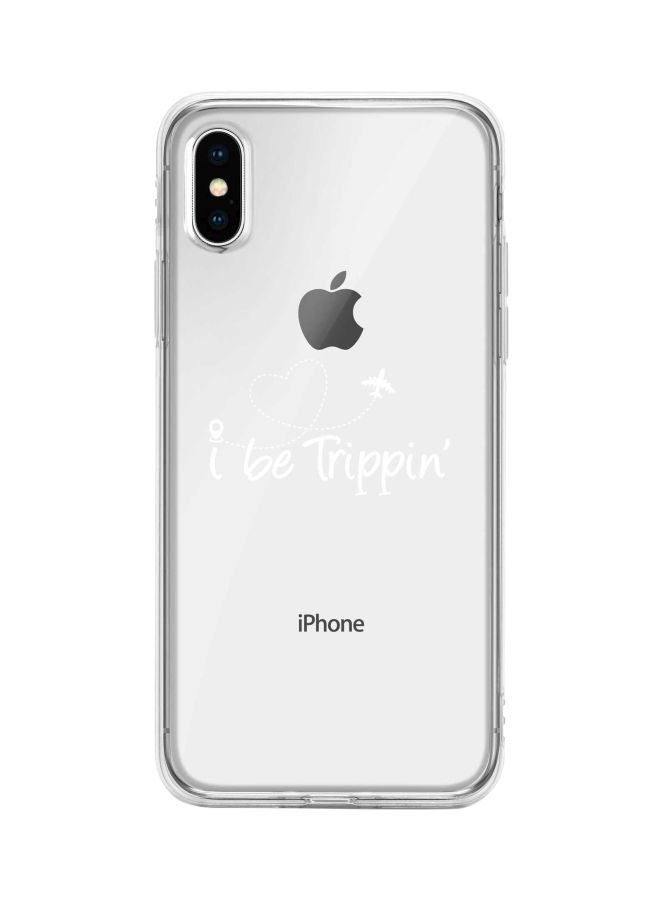 Stylizedd Classic Clear Series I Be Trippin' Printed Case Cover For Apple iPhone Xs/X Clear/White - Image 1