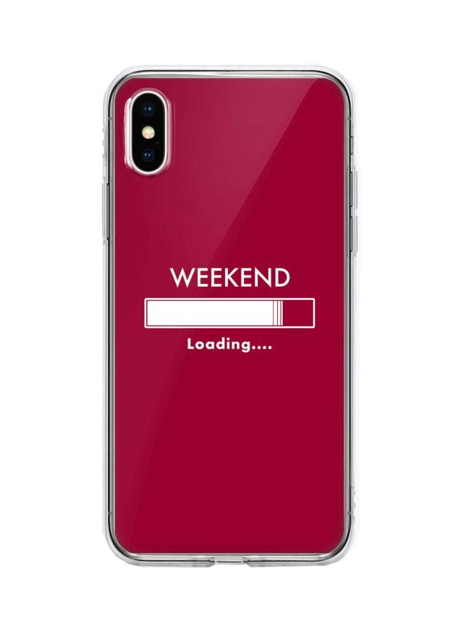 Stylizedd Classic Clear Series Weekend Loading Printed Case Cover For Apple iPhone Xs Max Pink/White/Clear - Image 1
