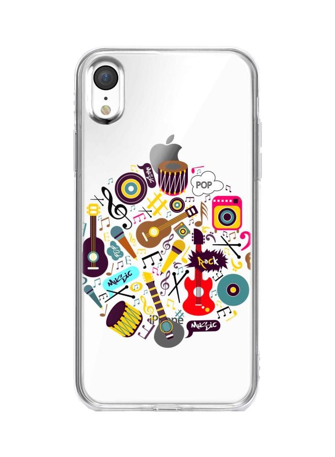 Stylizedd Classic Clear Series Musical Instruments Printed Case Cover For Apple iPhone XR Clear/Red/Yellow - Image 1
