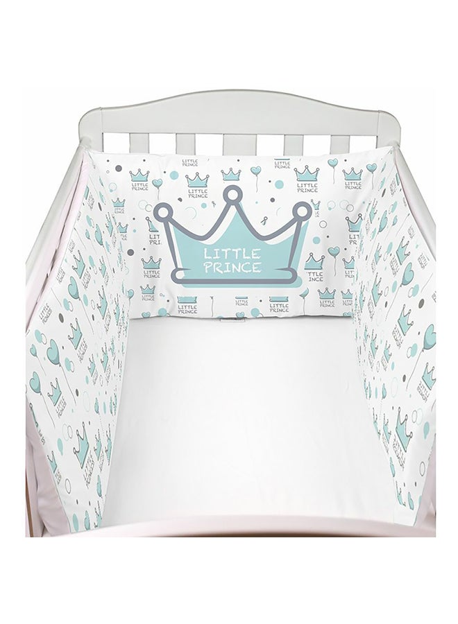 Mamas Gift Little Prince Bed Bumpers White Blue 