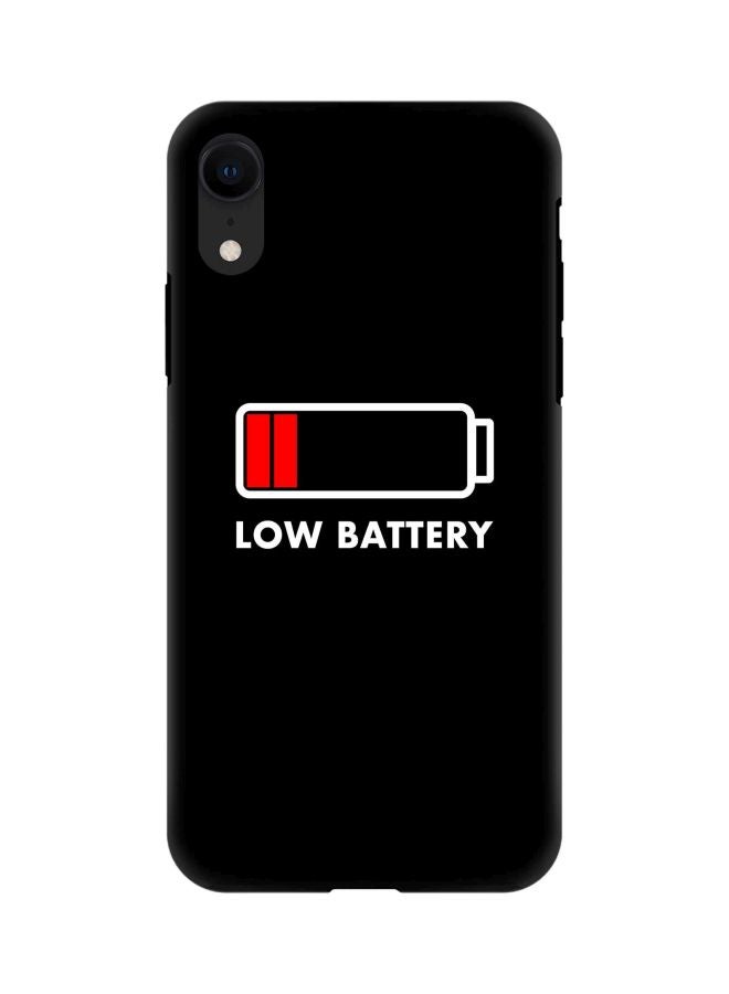 ستايلايزد غطاء حماية من سلسلة تاف برو بطبعة " Low Battery" لهاتف أبل آيفون XR أسود / أبيض / أحمر - Image 1