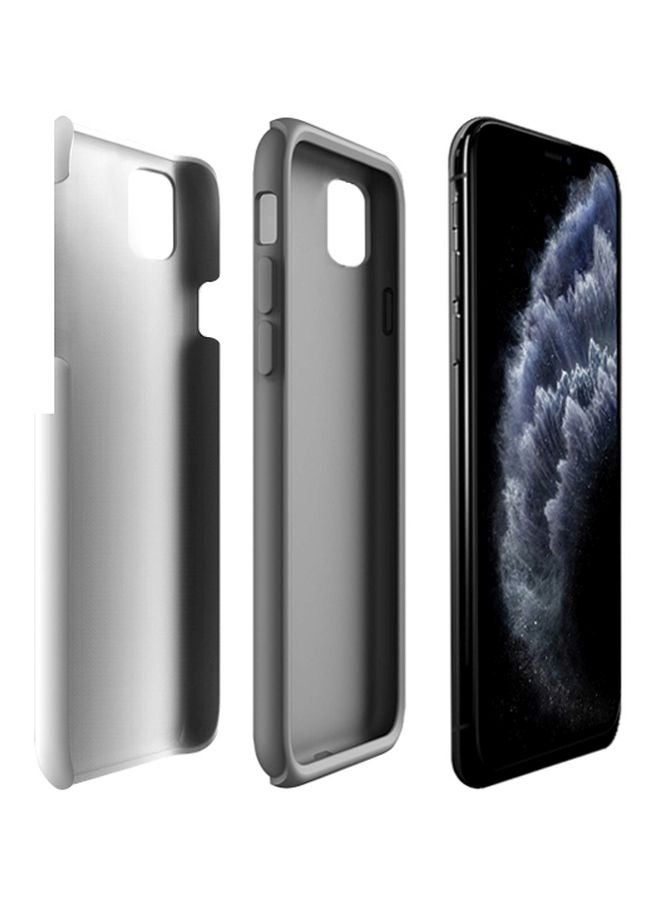 Tough Pro Series Eat Sleep Release Repeat Printed Dual Layer Case Cover For Apple iPhone 11 Pro Max Red/Yellow