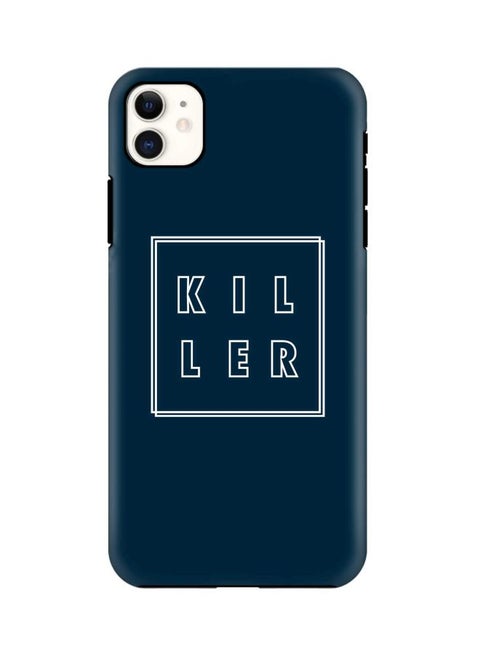 Tough Pro Series Killer Outline Printed Dual Layer Case For Apple iPhone 11 Blue/White
