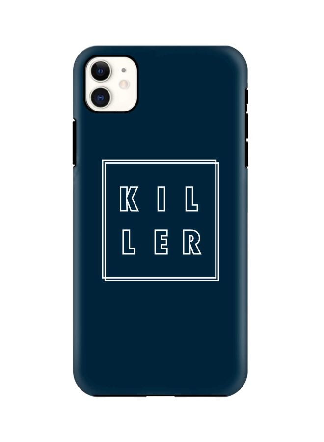 Tough Pro Series Killer Outline Printed Dual Layer Case For Apple iPhone 11 Blue/White