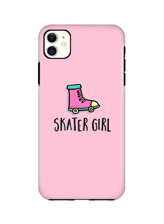 ستايلايزد غطاء حماية من سلسلة تاف برو بطبعة عبارة "Skater Girl" لهاتف أبل آيفون 11 وردي/ أسود/ أخضر - Image 1