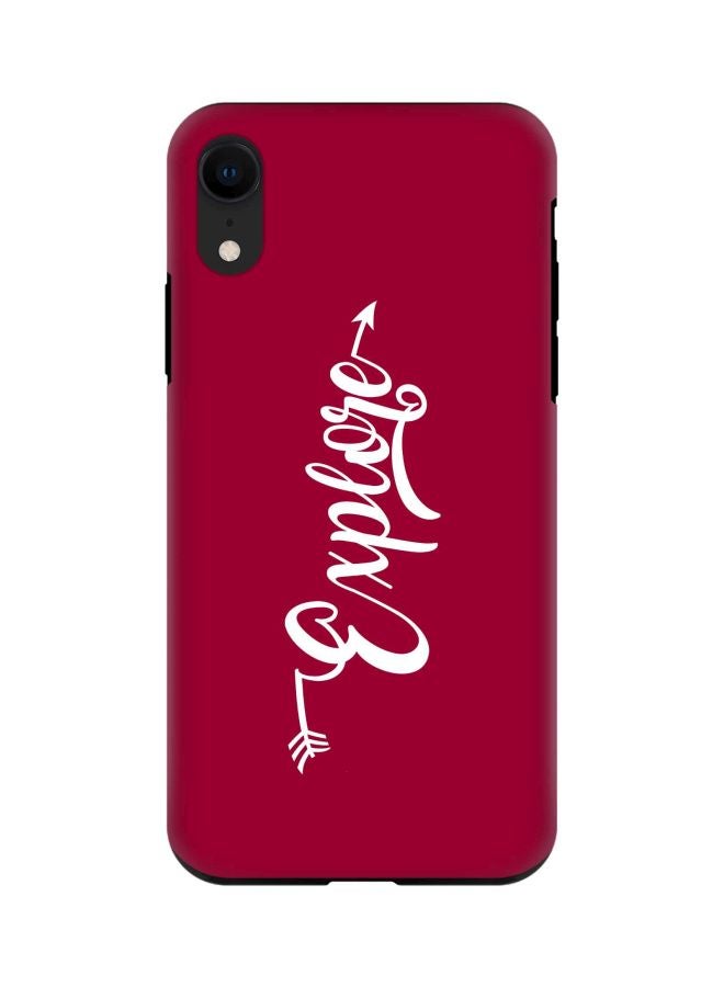 Stylizedd Tough Pro Series Explore Printed Case Cover For Apple iPhone XR Red/White - Image 1